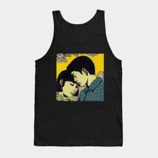 Brunet couple retro illustration Tank Top